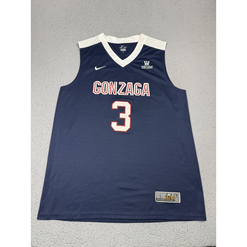 Nike Gonzaga Bulldogs Gibbs Jersey Mens 2XL Blue NCAA Basketball Dri Fit 3 Elite